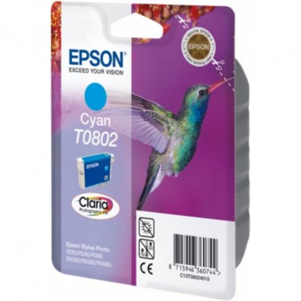 Original Epson Tinte T0802 C / C13T08024011 cyan für C13T08024011