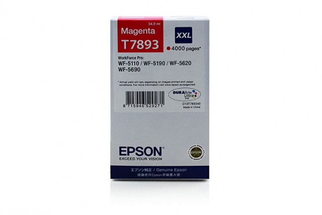 Original Epson Tinte T7893 M / C13T789340 magenta für C13T789340