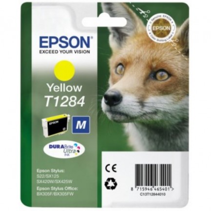 Original Epson Tinte T1284 Y / C13T12844012 gelb für C13T12844012