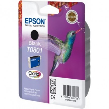 Original Epson Tinte T0801 BK / C13T08014011 schwarz für C13T08014011