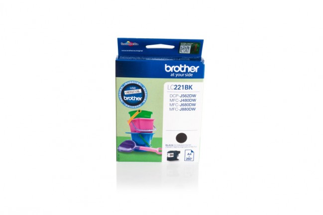Original Brother Tinte LC-221 BK / LC-221BK schwarz für LC-221BK