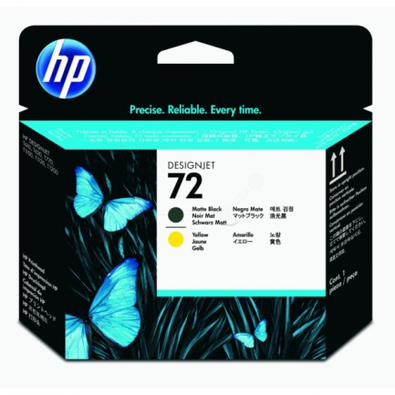 Original HP Tinte 72 BK-Y / C9384A matt schwarz gelb für C9384A