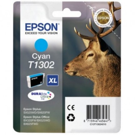 Original Epson Tinte T1302 C / C13T13024012 cyan für C13T13024012