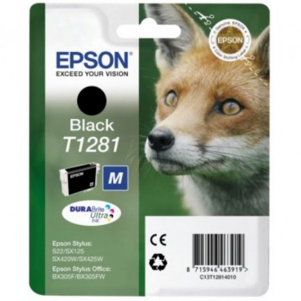 Original Epson Tinte T1281 BK / C13T12814012 schwarz für C13T12814012